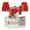 RS PRO Nickel Plated Brass Threaded 2-Way Ball Valve 1/4 in BSPP Female Female Thread, 40 bar, PVC Coated Steel 733-5192