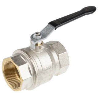 RS PRO Nickel Plated Brass Threaded 2-Way Ball Valve BSPP 2 in 40 bar 150°C 733-5198