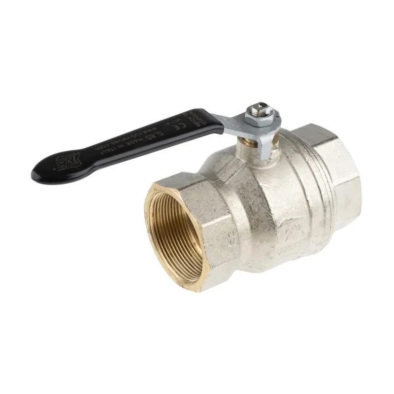 RS PRO Nickel Plated Brass Threaded 2-Way Ball Valve BSPP 2 in 40 bar 150°C 733-5198