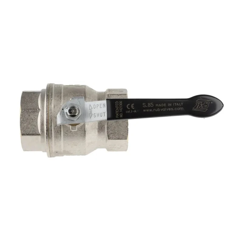 RS PRO Nickel Plated Brass Threaded 2-Way Ball Valve BSPP 2 in 40 bar 150°C 733-5198