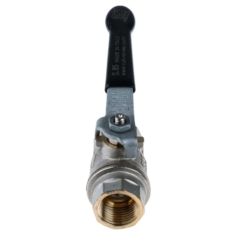 RS PRO Brass Threaded 2-Way BSPP Ball Valve, Manual Lever, 1/2 in, 40 bar, 170°C 733-5170