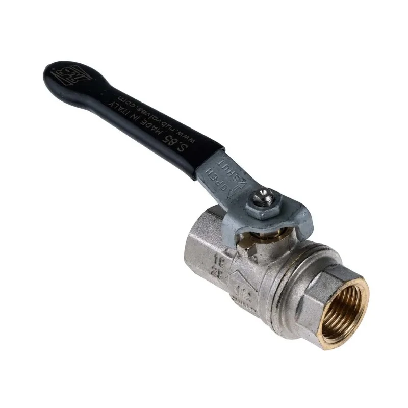 RS PRO Brass Threaded 2-Way BSPP Ball Valve, Manual Lever, 1/2 in, 40 bar, 170°C 733-5170