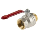 RS PRO Brass Threaded Ball Valve 1 1/2 Inch BSPP Full Port Lever Handle 170°C 733-5252