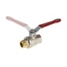 RS PRO Brass Threaded 2-Way BSPP Ball Valve 1/2 in, 32 bar, PVC Coated Steel Handle 733-5237