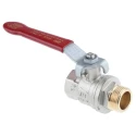 RS PRO Brass Threaded Ball Valve BSPP 1/4 to 4 in, High Pressure, PVC Coated Steel Handle 733-5246