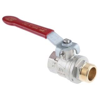 RS PRO Brass Threaded Ball Valve BSPP 1/4 to 4 in, High Pressure, PVC Coated Steel Handle 733-5246