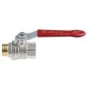 RS PRO Brass Threaded Ball Valve BSPP 1/4 to 4 in, High Pressure, PVC Coated Steel Handle 733-5246