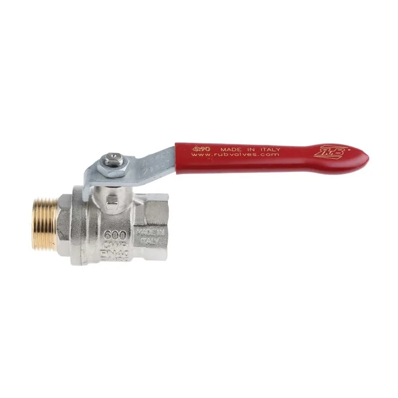 RS PRO Brass Threaded Ball Valve BSPP 1/4 to 4 in, High Pressure, PVC Coated Steel Handle 733-5246