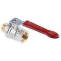 RS PRO Brass Threaded Ball Valve BSPP 1/4 to 4 in, High Pressure, PVC Coated Steel Handle 733-5246
