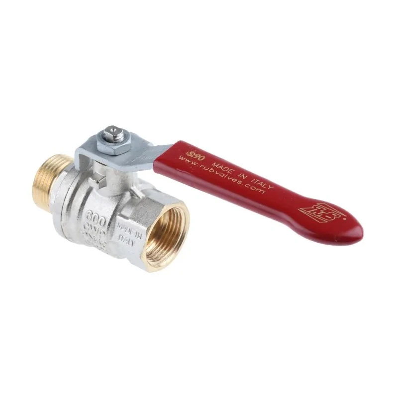 RS PRO Brass Threaded Ball Valve BSPP 1/4 to 4 in, High Pressure, PVC Coated Steel Handle 733-5246