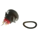 RS PRO Illuminated Miniature Push Button Switch Momentary Panel Mount Cap Black Actuator Green LED IP67 50V DC 32V 734-6697