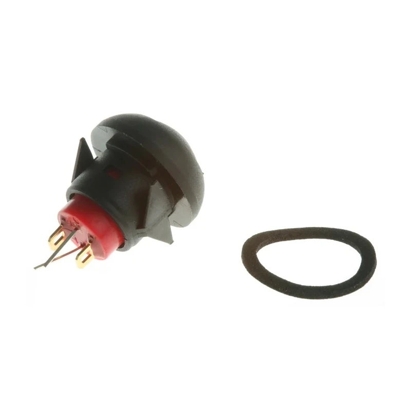 RS PRO Illuminated Miniature Push Button Switch Momentary Panel Mount Cap Black Actuator Green LED IP67 50V DC 32V 734-6697