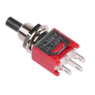 RS PRO Push Button Switch, Latching, Panel Mounting, 4.9 mm Cutout, SPST, Black Actuator, Black LED, 28 V dc 120 V 734-6750