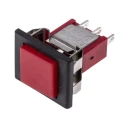 RS PRO Panel Mount Momentary Push Button Switch SPDT Red LED 28 V dc 120 V ac 15.7 mm Cutout 734-6779