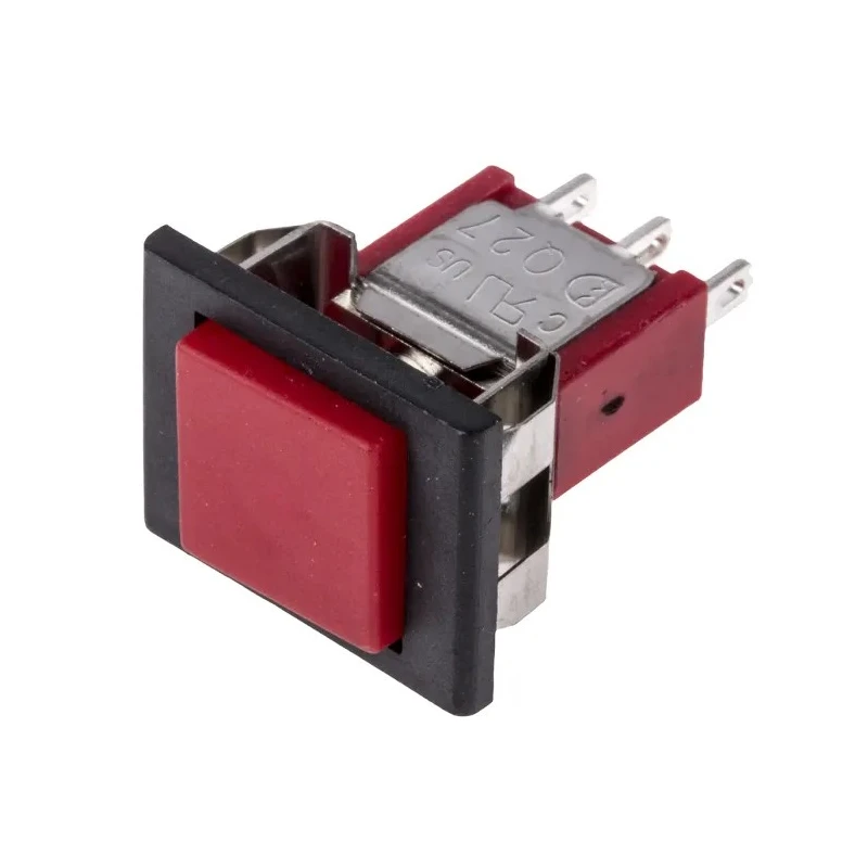 RS PRO Panel Mount Momentary Push Button Switch SPDT Red LED 28 V dc 120 V ac 15.7 mm Cutout 734-6779