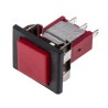 RS PRO Panel Mount Momentary Push Button Switch SPDT Red LED 28 V dc 120 V ac 15.7 mm Cutout 734-6779