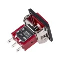 RS PRO Panel Mount Momentary Push Button Switch SPDT Red LED 28 V dc 120 V ac 15.7 mm Cutout 734-6779