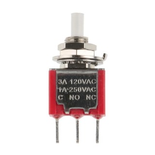 RS PRO Push Button Switch Momentary PCB Mount SPDT White LED 28V DC 120V AC 734-6788