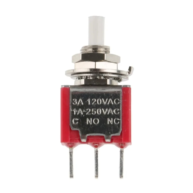RS PRO Push Button Switch Momentary PCB Mount SPDT White LED 28V DC 120V AC 734-6788