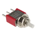 RS PRO Push Button Switch Momentary PCB Mount SPDT White LED 28V DC 120V AC 734-6788