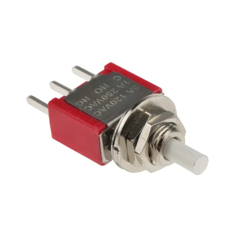 RS PRO Push Button Switch Momentary PCB Mount SPDT White LED 28V DC 120V AC 734-6788