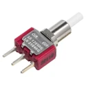 RS PRO Push Button Switch, Latching PCB Mount, 6.35 mm Cutout, SPDT Contact, Red LED, 28 V dc, 120 V ac, 3A Current 734-6798
