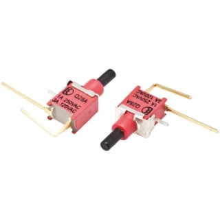 RS PRO Push Button Switch Momentary PCB SPST Red LED IP67 28 V DC 120 V AC 734-6823P