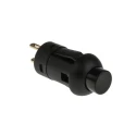 RS PRO Miniature Push Button Switch Momentary Panel Mount 8 mm Cutout SPST Black LED 30 V dc 734-6827