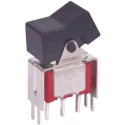 RS PRO Miniature SPDT On-On On-(On) Rocker Switch PCB, 5A, 28V DC, IP67 IP66, Diallyl Phthalate Housing 734-6842