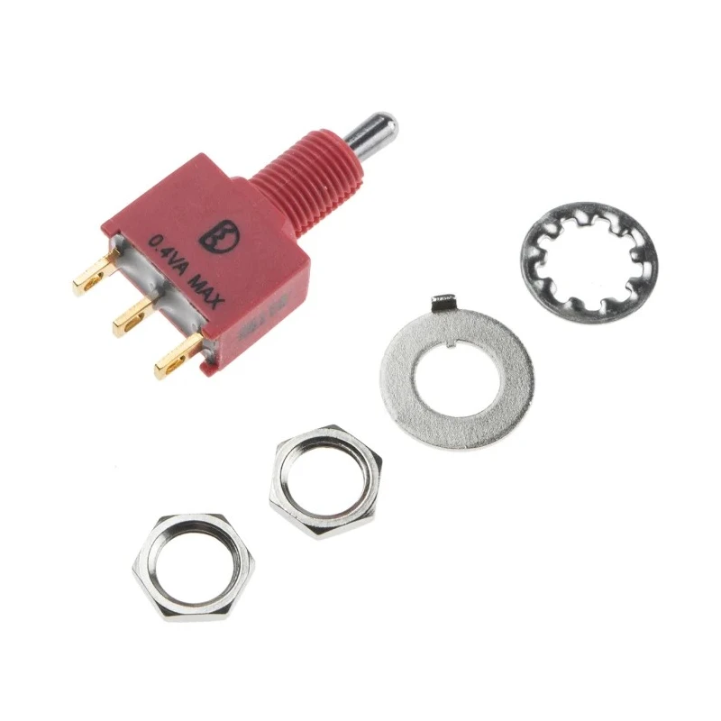 RS PRO Toggle Switch, PCB Mount, On-Off-On, SPDT, Solder Terminal, 12 V dc, 112 V ac, IP67 Sealed 734-6980
