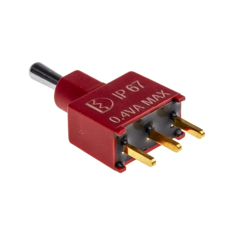RS PRO Toggle Switch PCB Mount On-Off-On SPDT Through Hole Terminal 12 V dc 112 V ac 734-6984