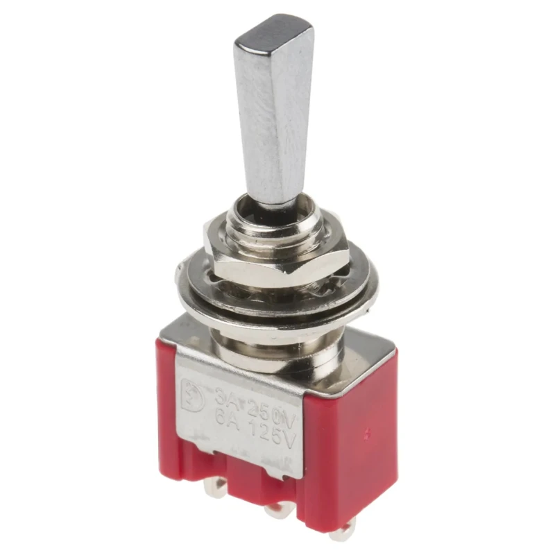 RS PRO Toggle Switch Panel Mount On-Off-On SPDT Solder Terminal 26 V dc 250 V ac 734-7000P