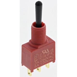 RS PRO Toggle Switch PCB Mount On-Off-On SPDT Solder Terminal 5A 12V DC 112V AC 734-6993P