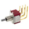 RS PRO Toggle Switch PCB Mount On-Off-On DPDT Through Hole Terminal 26 V dc 112 V ac 734-7040