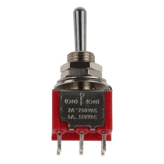RS PRO Toggle Switch Panel Mount On-Off-On DPDT Solder Terminal 26V DC 112V AC 5A 40000 Cycles 734-7044