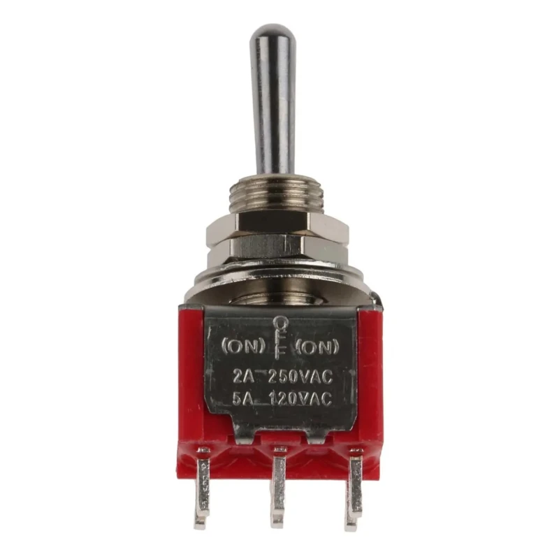 RS PRO Toggle Switch Panel Mount On-Off-On DPDT Solder Terminal 26V DC 112V AC 5A 40000 Cycles 734-7044
