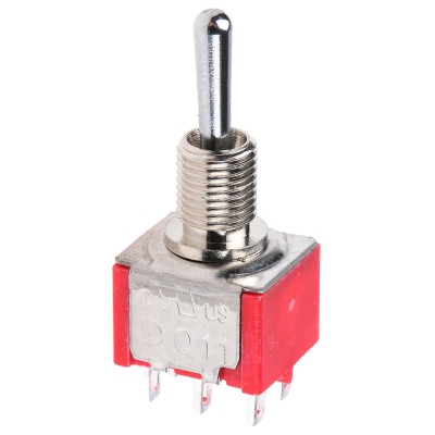 RS PRO Toggle Switch Panel Mount On-On-On DPDT Solder Terminal 26 V dc 112 V ac 734-7050