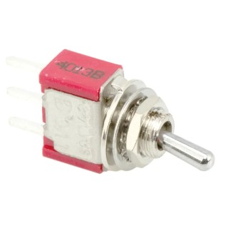 RS PRO Toggle Switch PCB Mount On-On SPDT Through Hole Terminal 26V DC 112V AC 1MS Series 734-7090