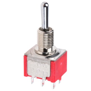 RS PRO Toggle Switch, Panel Mount, On-On-On DPDT, Solder Terminal, 26 V dc, 112 V ac 734-7050P