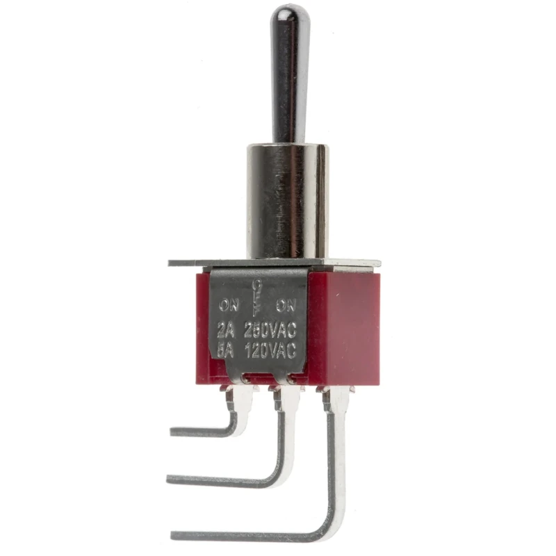 RS PRO Toggle Switch, PCB Mount, On-Off-On, SPDT, Through Hole Terminal, 28 V dc, 112 V ac 734-7132