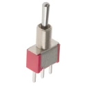 RS PRO Toggle Switch PCB Mount Momentary-Off-Momentary SPDT Through Hole Terminal 28 V dc 112 V ac 734-7141