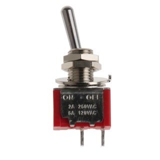 RS PRO Toggle Switch Panel Mount On-Off SPST Solder Terminal Chrome Plated Brass Actuator 28V DC AC 5A 1MS Series 734-7154