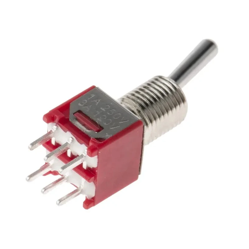RS PRO Toggle Switch PCB Mount On-On DPDT Through Hole Terminal 15 V dc 240 V ac 734-7191