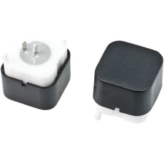 RS PRO Black Tactile Switch Cap 2 mm Actuator, SPST 30mA 28 V dc Surface Mount 734-7353P