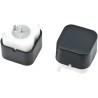 RS PRO Black Tactile Switch Cap 2 mm Actuator, SPST 30mA 28 V dc Surface Mount 734-7353P