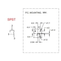 RS PRO Black Tactile Switch Cap 2 mm Actuator, SPST 30mA 28 V dc Surface Mount 734-7353P
