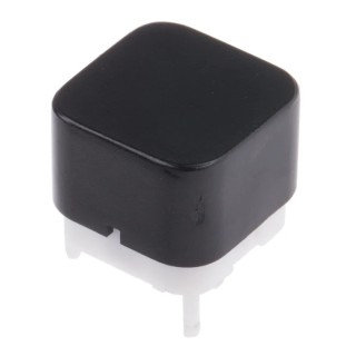 RS PRO Black Tactile Switch Cap, 2 mm Actuator Length, SPDT 30mA 28 V dc Momentary Surface Mount 14N Operating 734-7362P