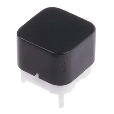 RS PRO Black Tactile Switch Cap, 2 mm Actuator Length, SPDT 30mA 28 V dc Momentary Surface Mount 14N Operating 734-7362P