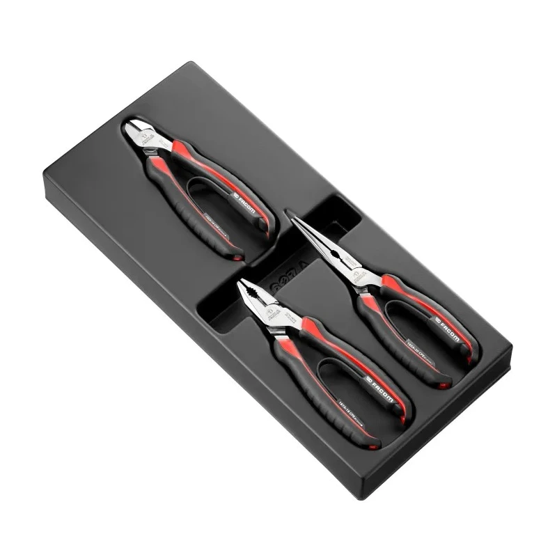 Facom 3-Piece Plier Set Combination Pliers Diagonal Cutters Half Round Long Nose MOD.CPEA0PB