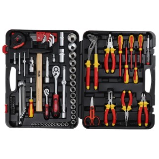 RS PRO 88 Piece VDE/1000V Approved Electrician Tool Kit with Case 734-8885